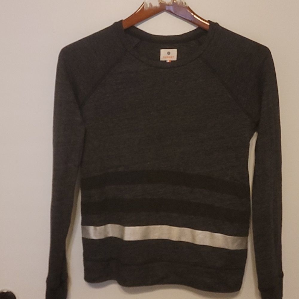 ‎Sundry ColorBlock Striped Raglan Sweatshirt 1
